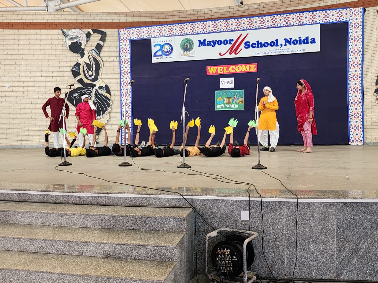 Celebrating Baisakhi with Joy and Unity – A Festive Assembly by Class VIII A & B